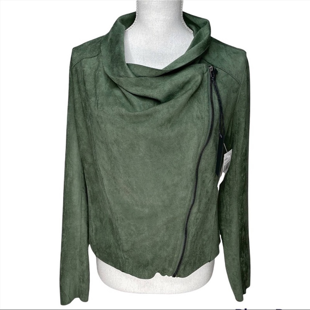 NWT Blank NYC Drape Front Faux Suede Jacket